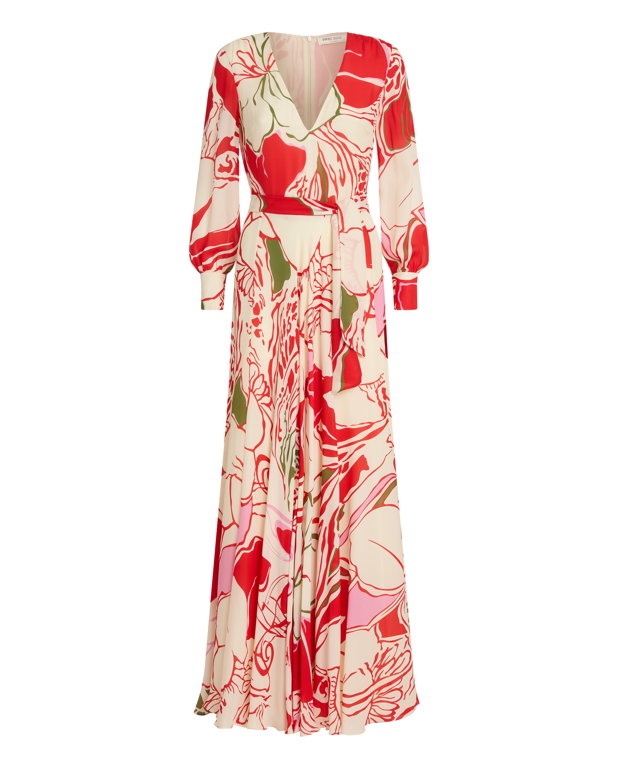 Robe longue Citra en soie - Red