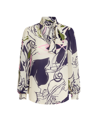 Blouse Aurel en soie - Blue
