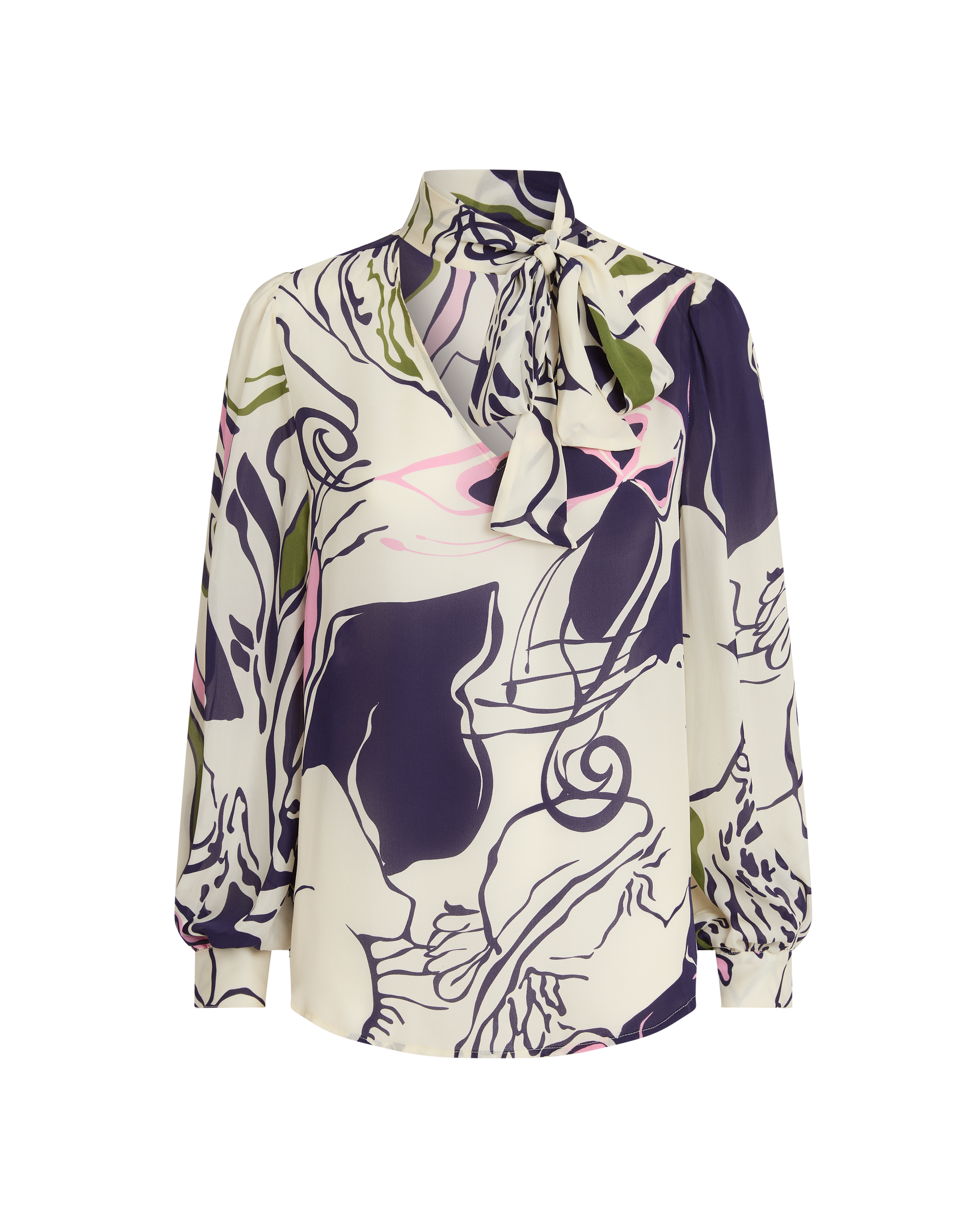 Blouse Aurel en soie - Blue