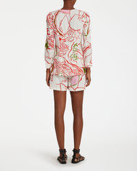 Kate blouse with tunisian collar - Red