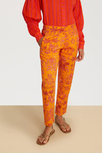 RECO PRIX : 155 // Capri Pant Toile De Jouy Orange