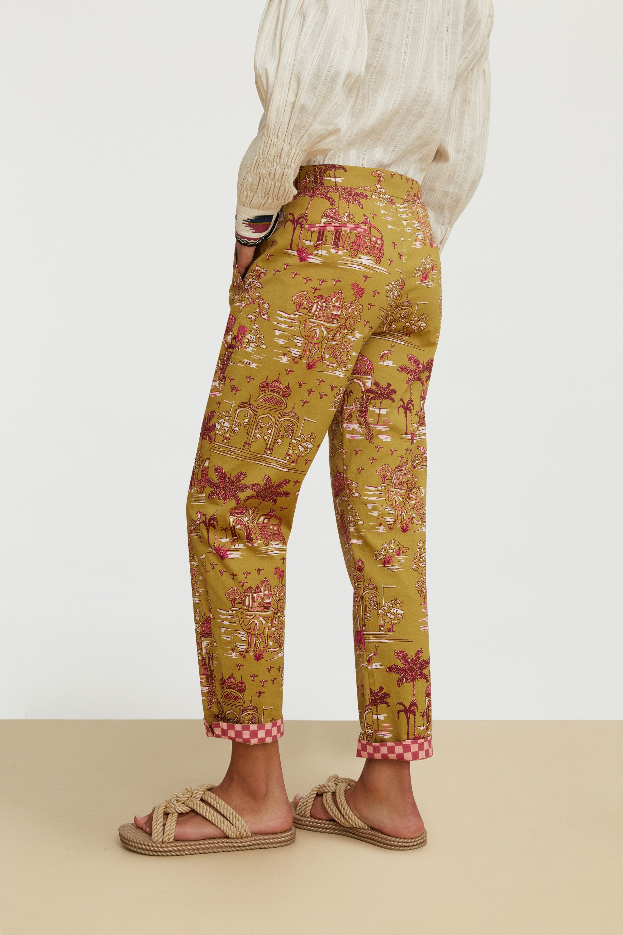 RECO PRIX : 155 // Capri Pant Toile De Jouy Chutney
