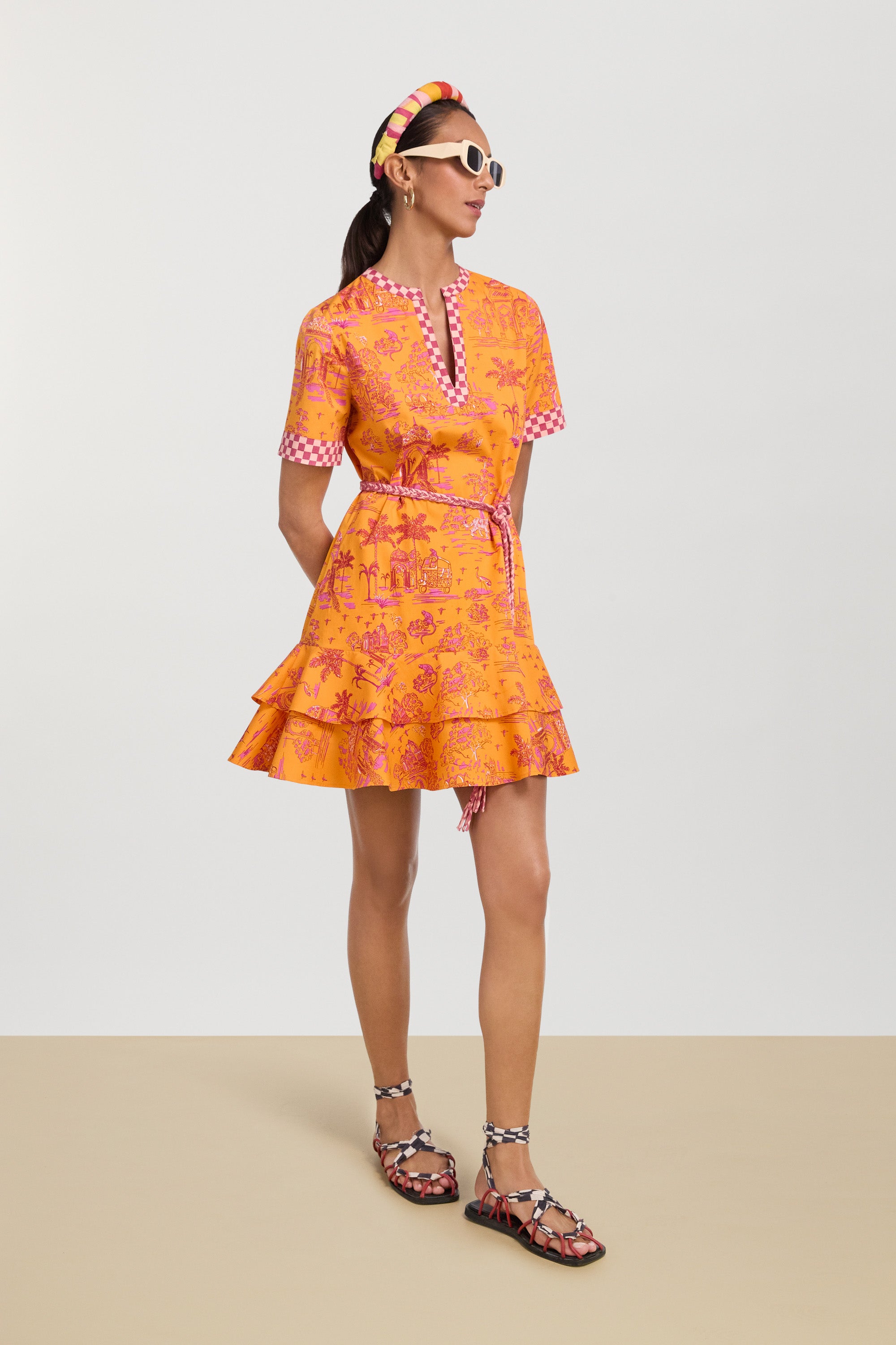 RECO PRIX : 185 // Cherry Dress Toile De Jouy Orange