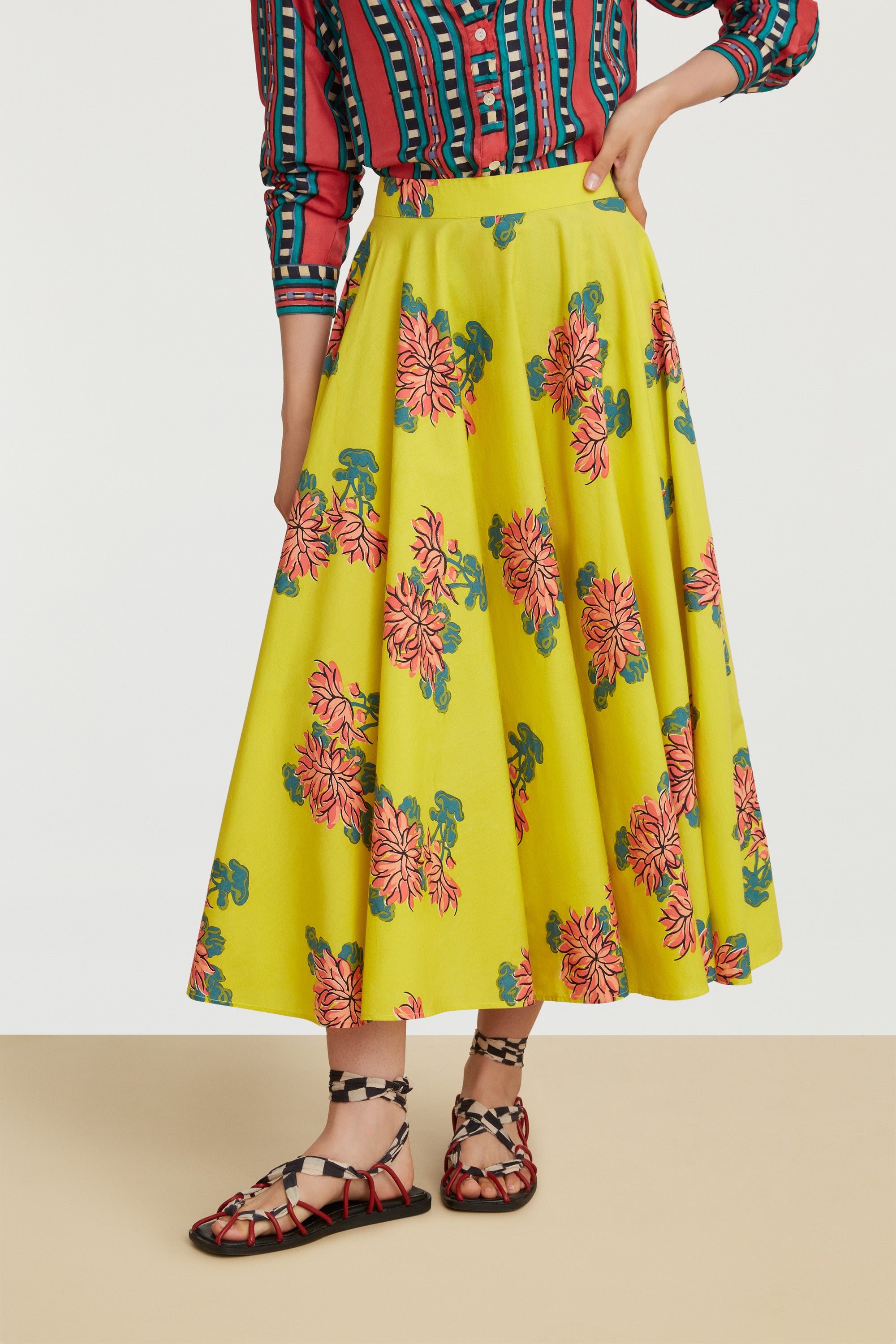 RECO PRIX : 152,5 // Circle Skirt Kimono Crisantemo Lemon