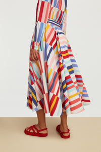 RECO PRIX : 152,5 // Circle Skirt Niagara Stripes Multicolor