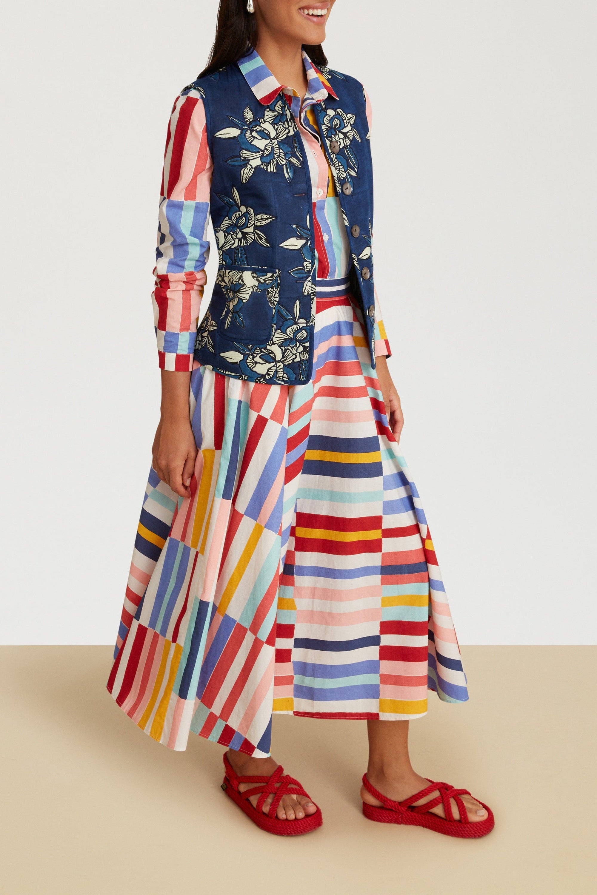 Jupe Circle en coton - Multicolor