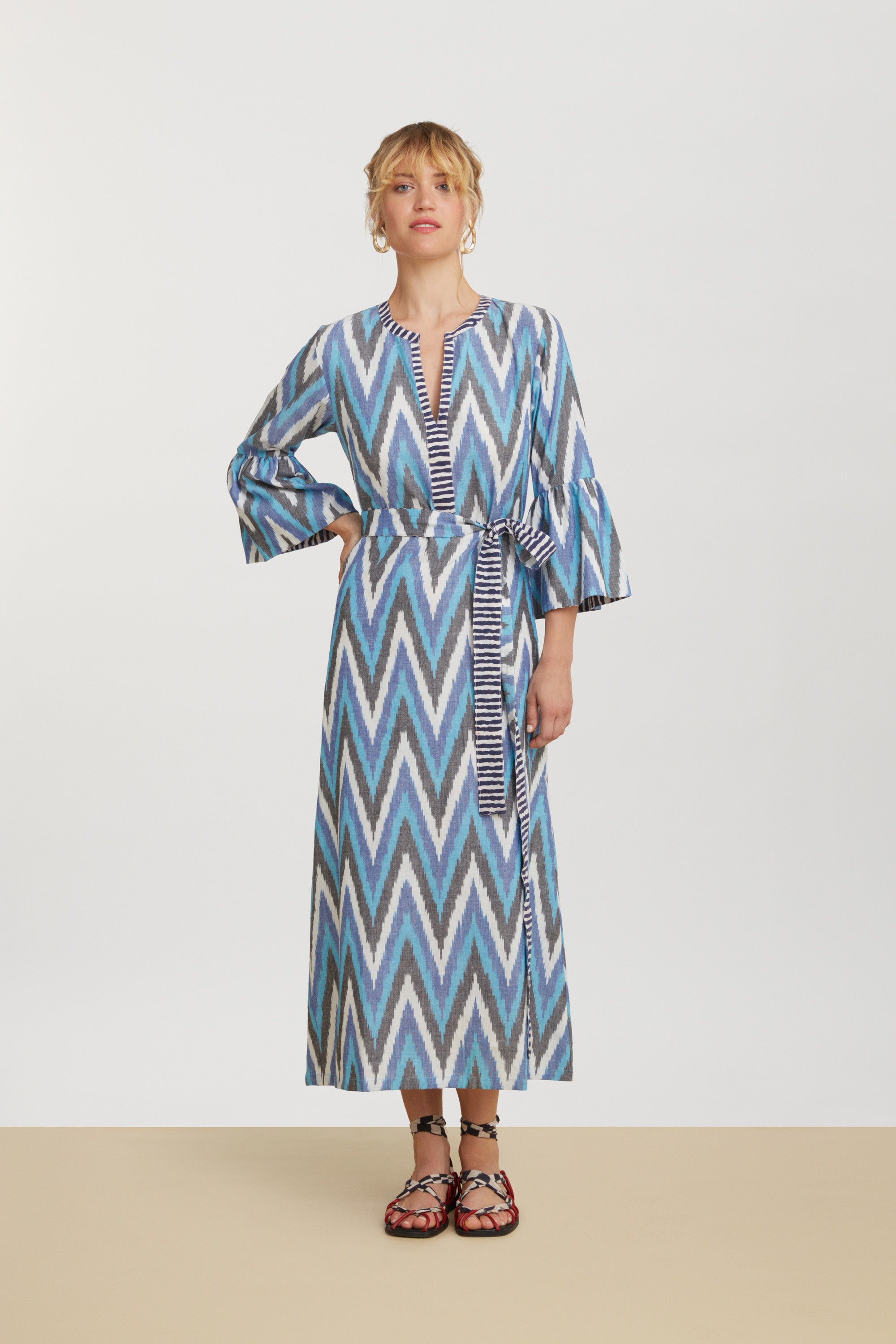 RECO PRIX : 160 // Ethesian Dress Saheli Ikat Indigo