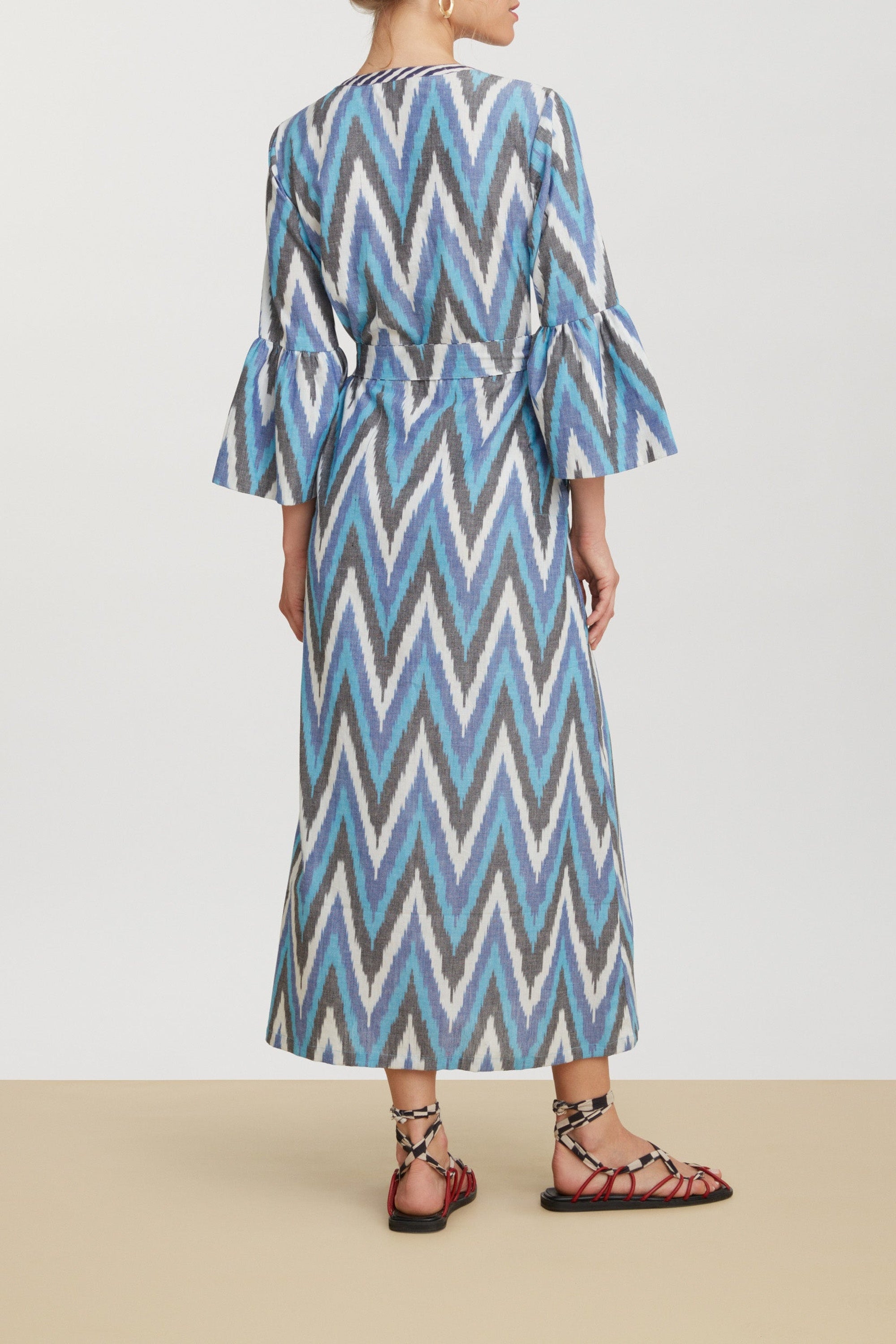 Etheesian long cotton dress - Neutral