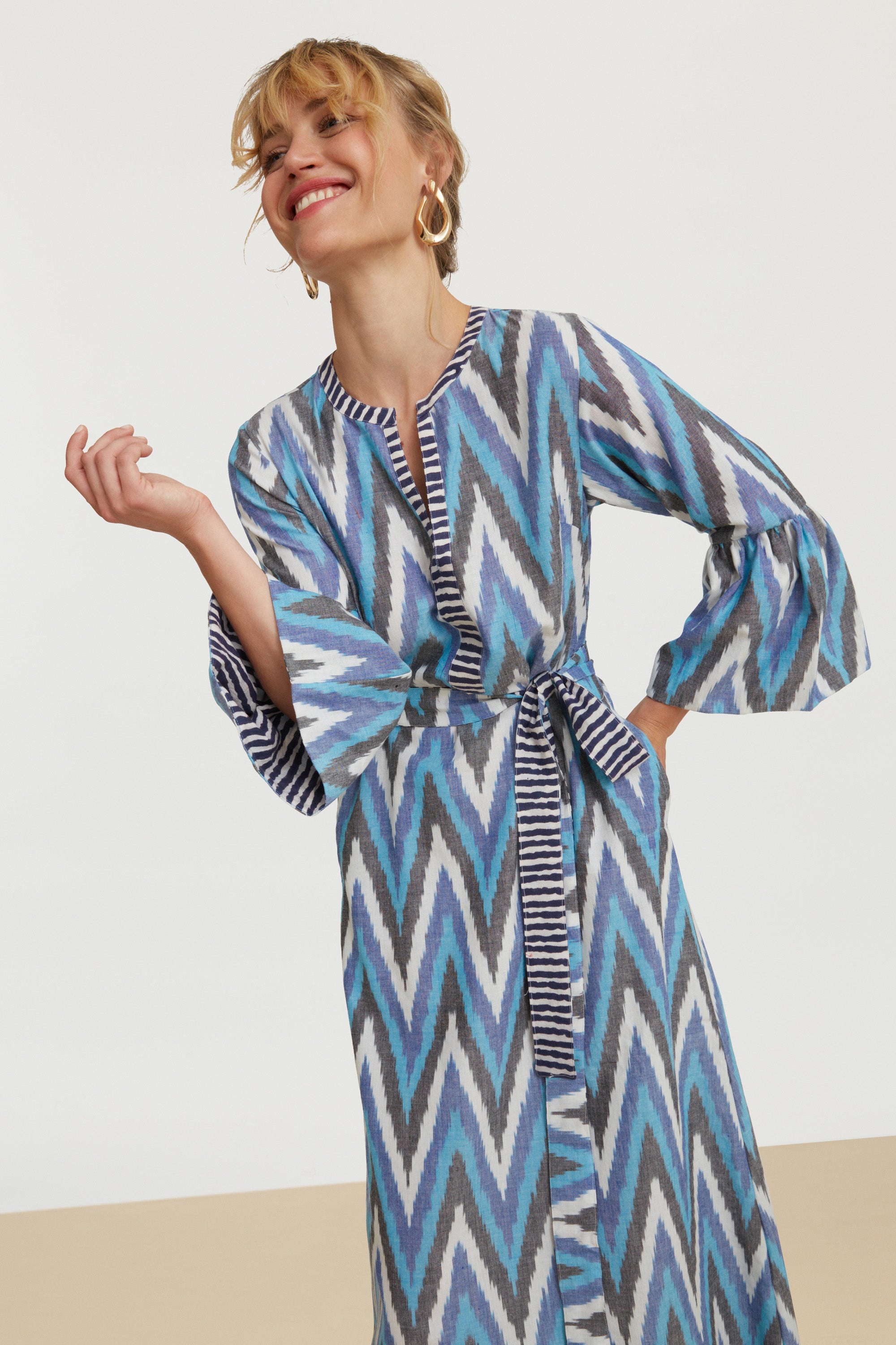 RECO PRIX : 160 // Ethesian Dress Saheli Ikat Indigo