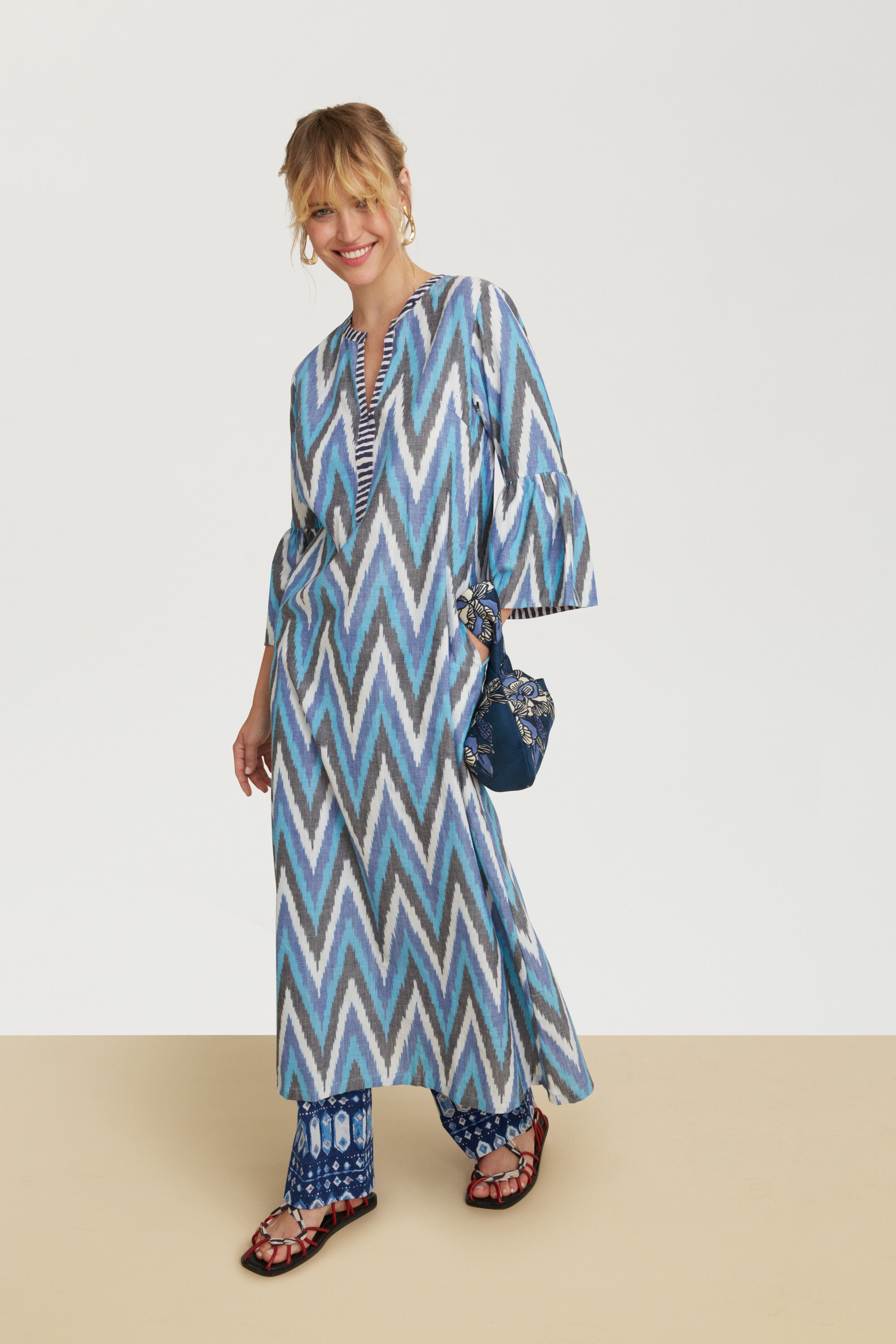 RECO PRIX : 160 // Ethesian Dress Saheli Ikat Indigo