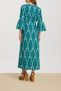 Etheesian long cotton dress - Green