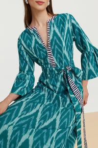 Etheesian long cotton dress - Green