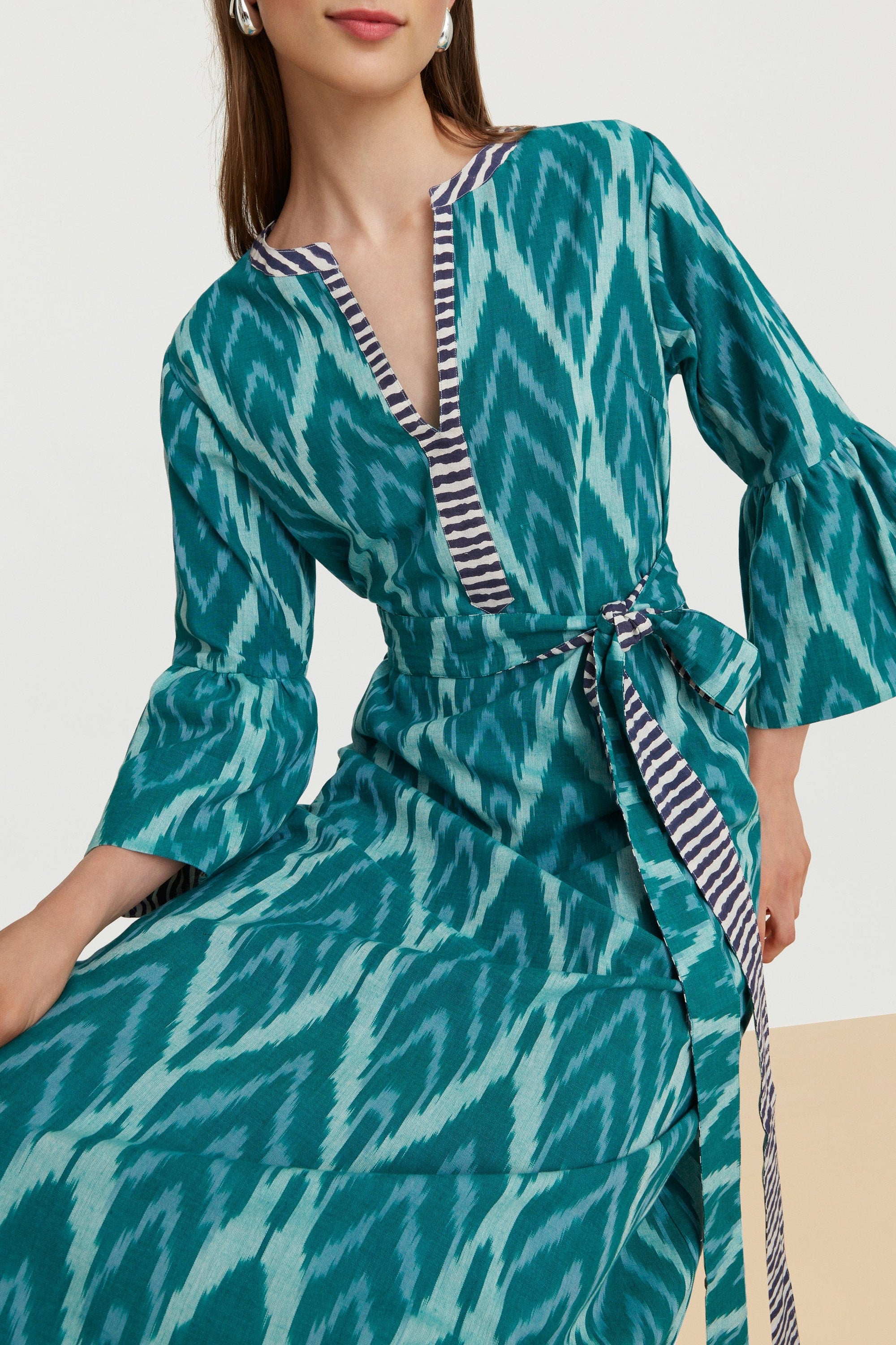 Etheesian long cotton dress - Green