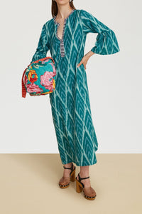 Etheesian long cotton dress - Green