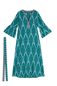 RECO PRIX : 160 // Abito Ethesian Saheli Ikat Ferozi Green