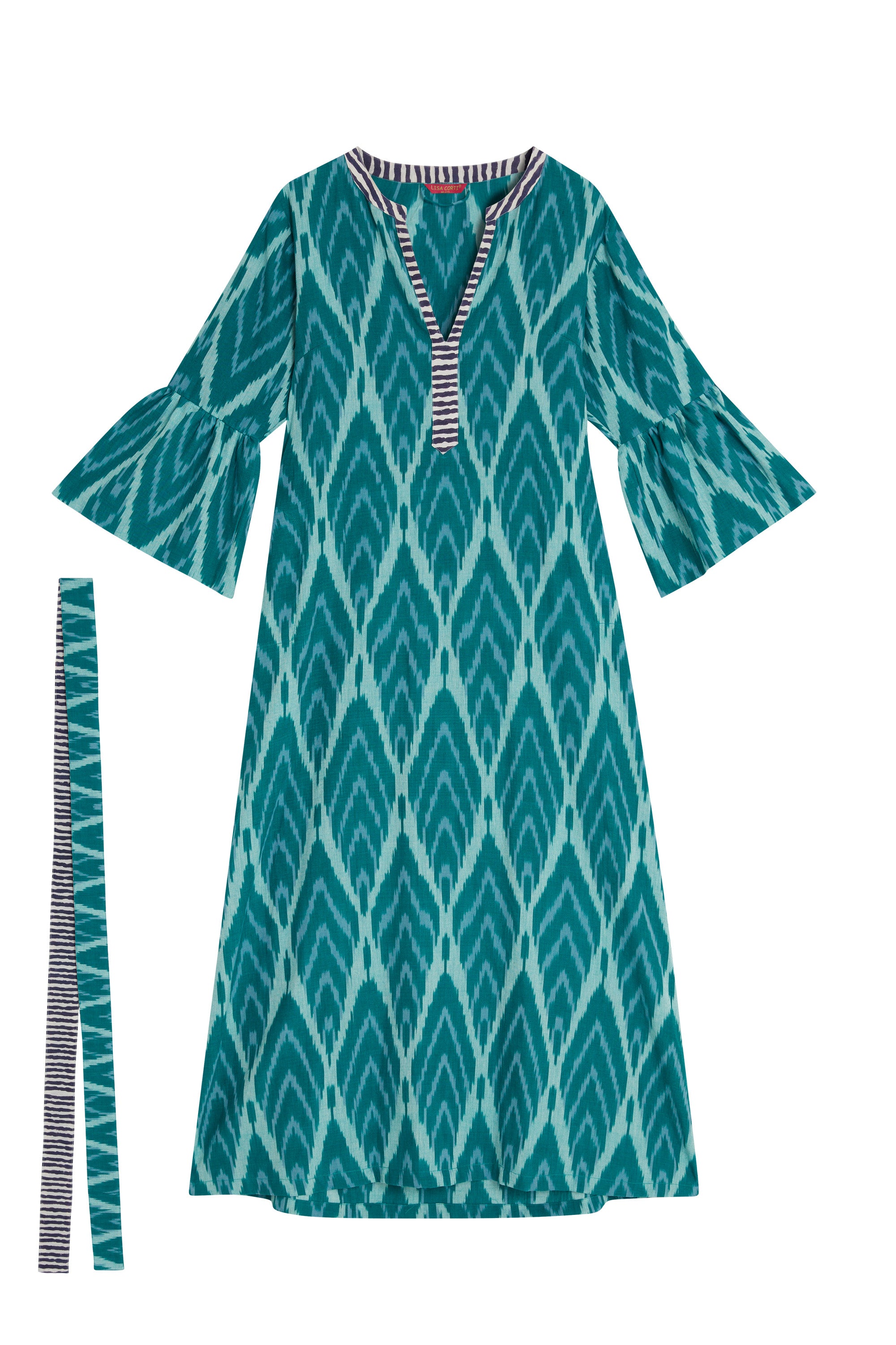 RECO PRIX : 160 // Abito Ethesian Saheli Ikat Ferozi Green