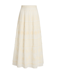 Camille long skirt in linen - Ivory
