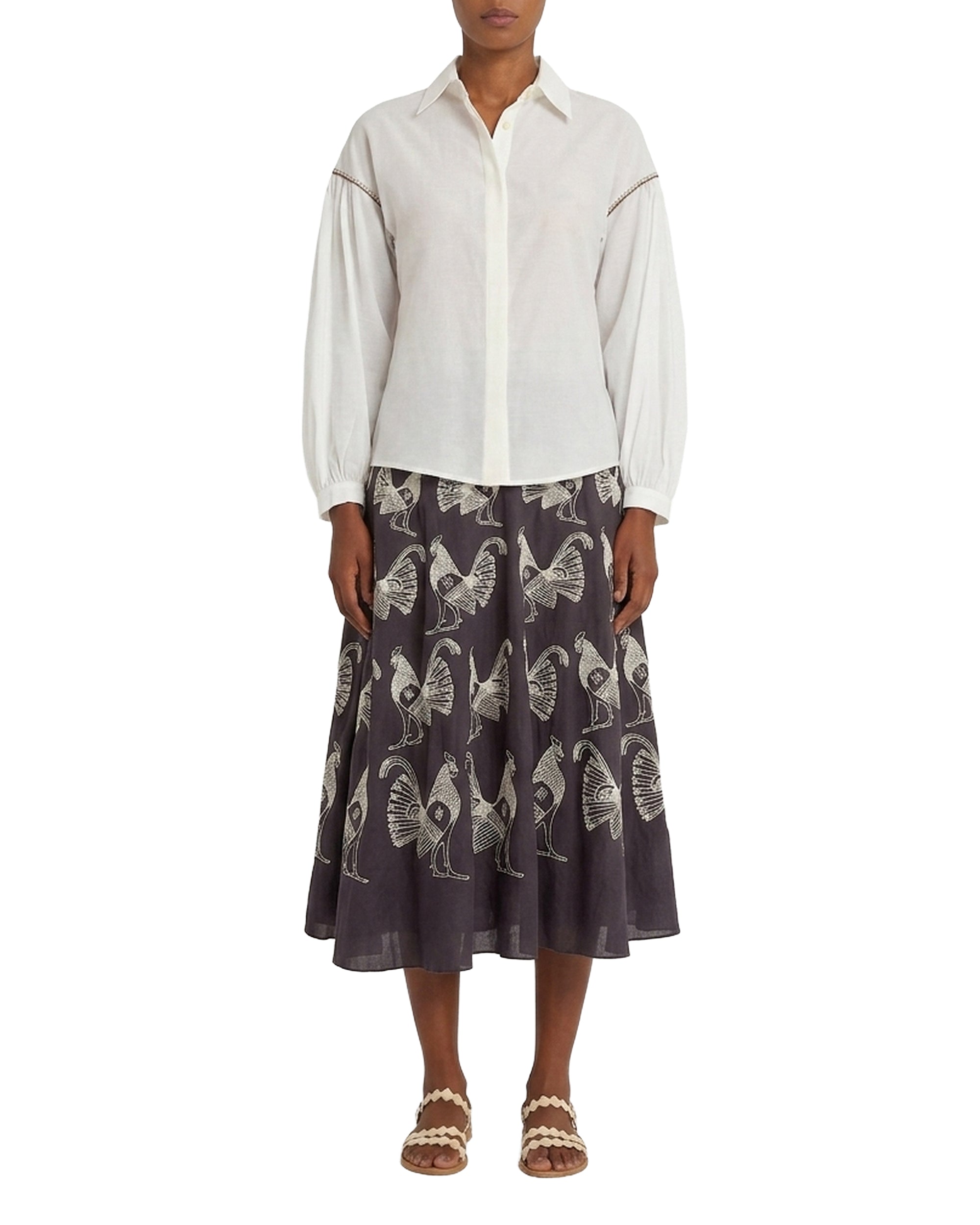 Tiger long sleeve shirt - Ivory