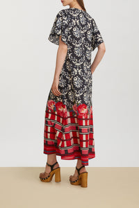 Guava cotton kaftan - Red