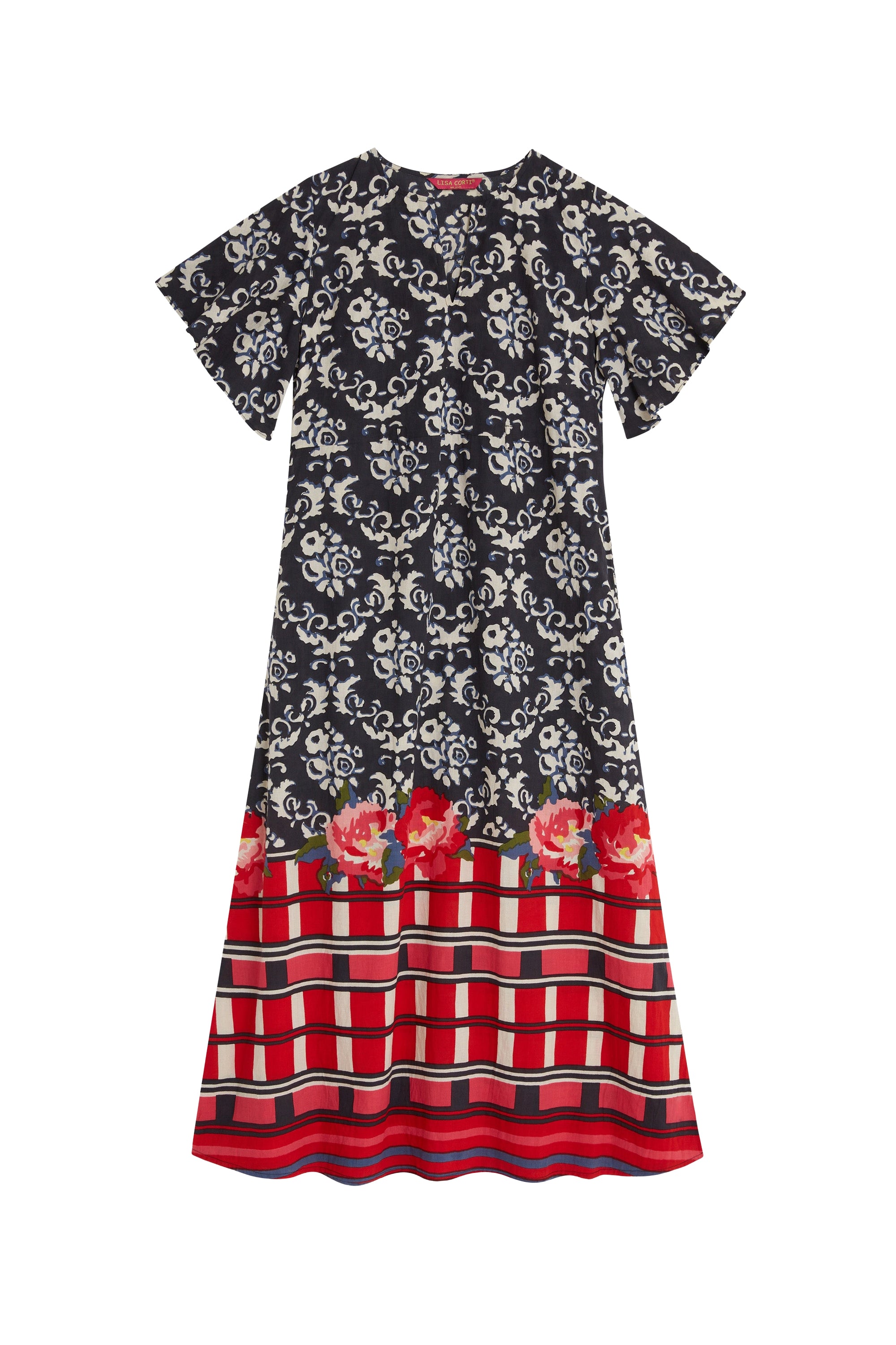 Guava cotton kaftan - Red