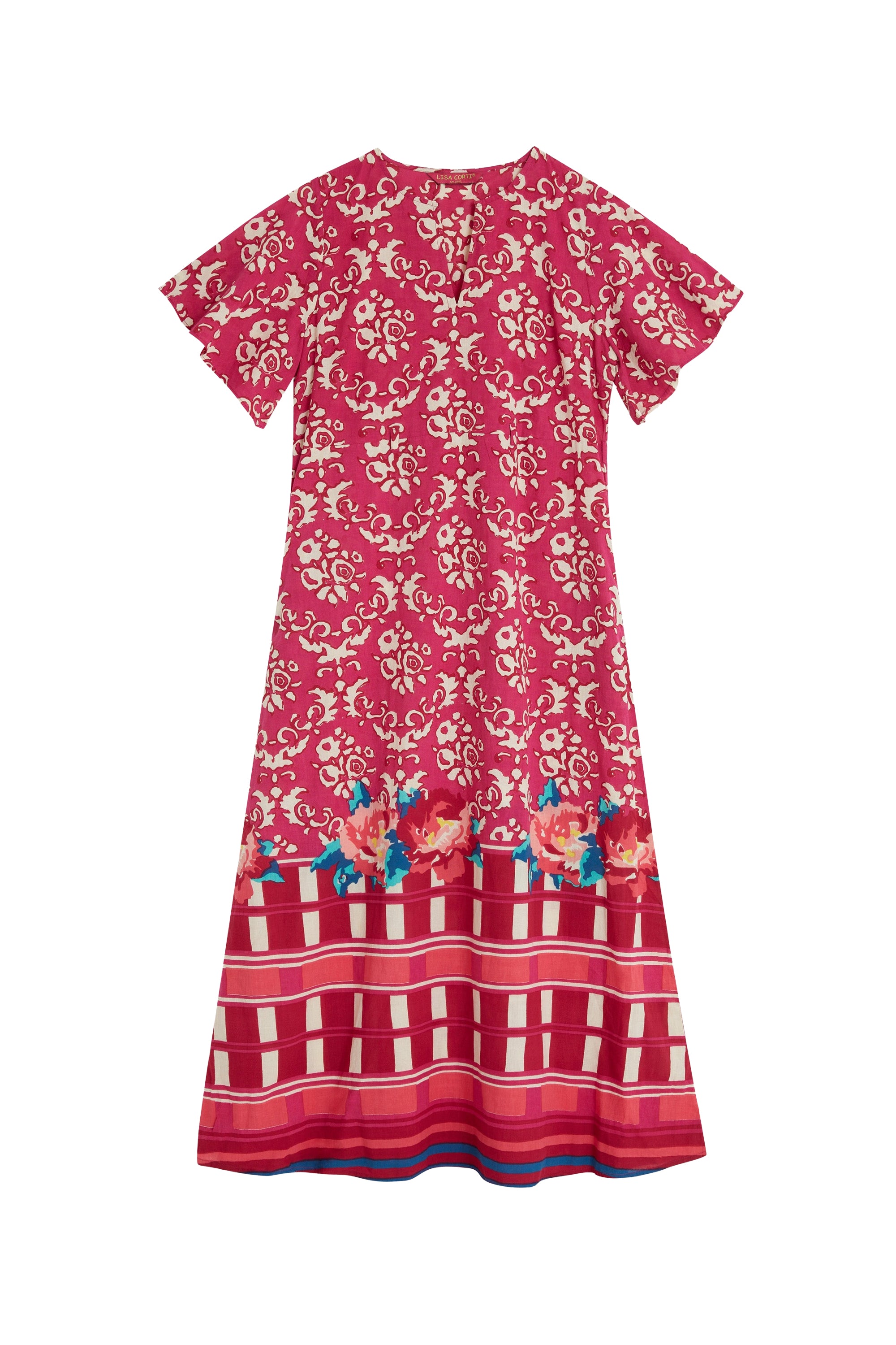 Guava cotton kaftan - Red