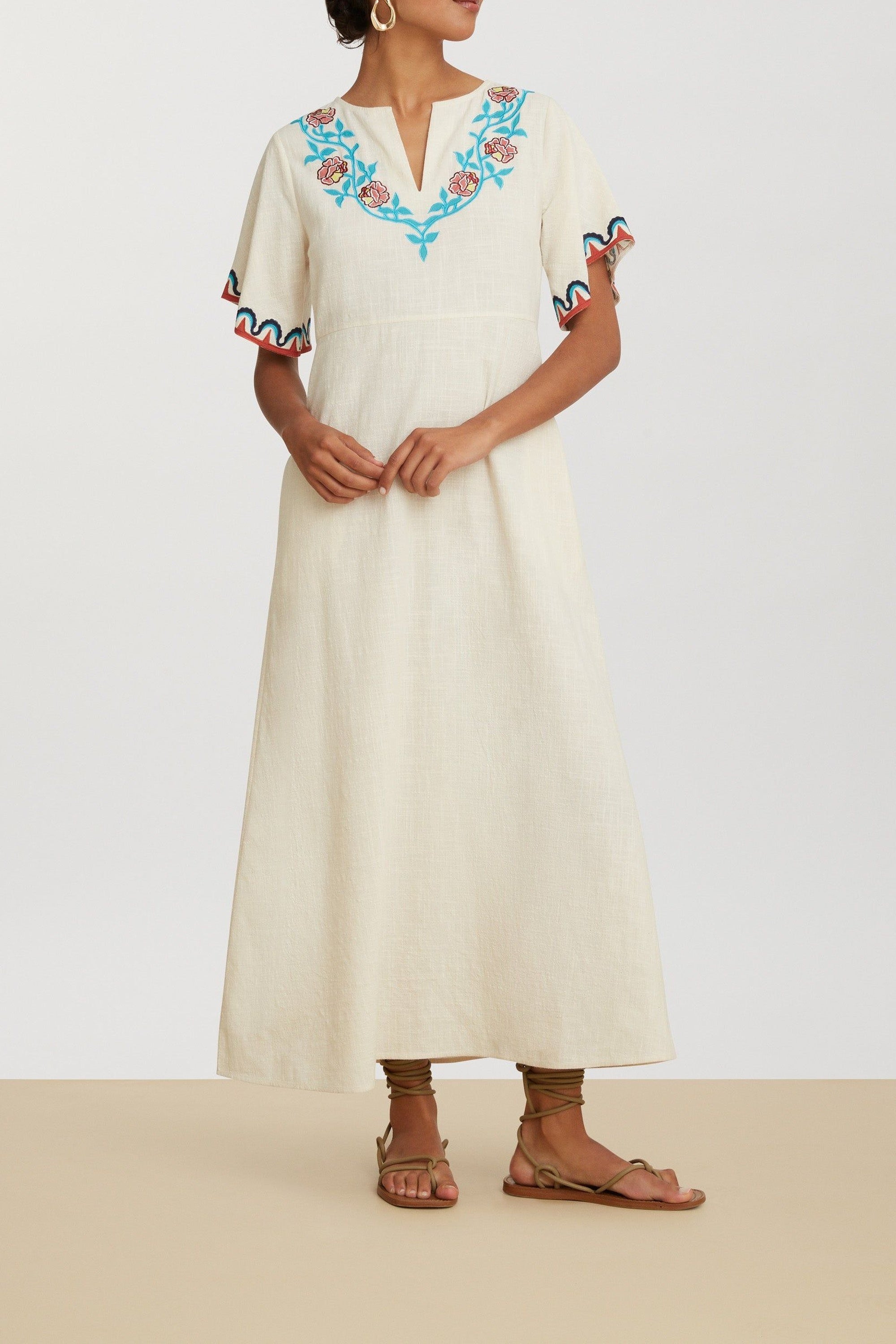 Guava cotton kaftan - Neutral