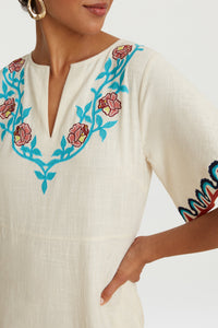 Guava cotton kaftan - Neutral