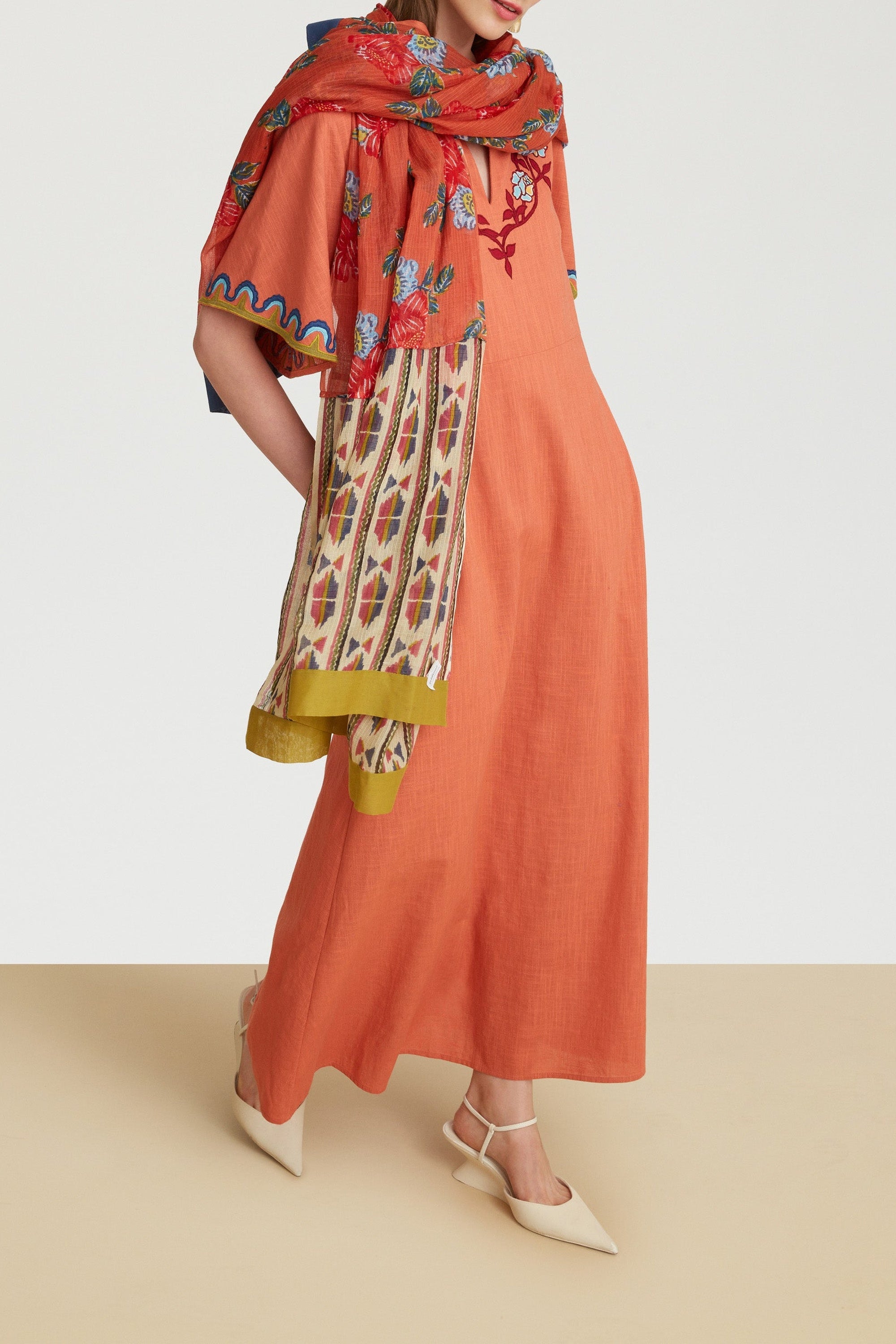 Guava cotton kaftan - Pink
