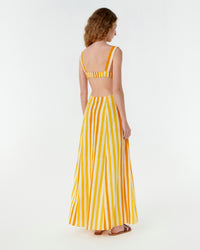 Robe longue Azzurra en lin - Mango