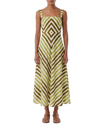 Robe longue Margherita en soie - Kiwi