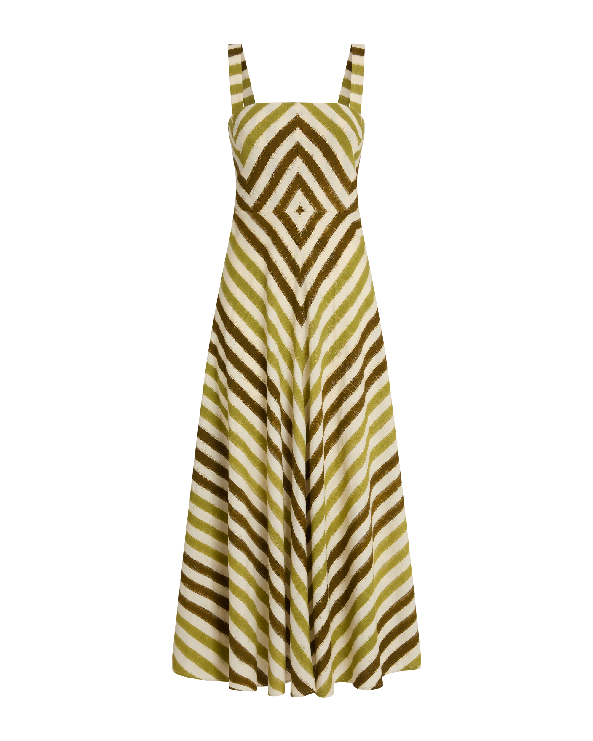 Robe longue Margherita en soie - Kiwi