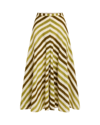 Marta long skirt in silk - Kiwi