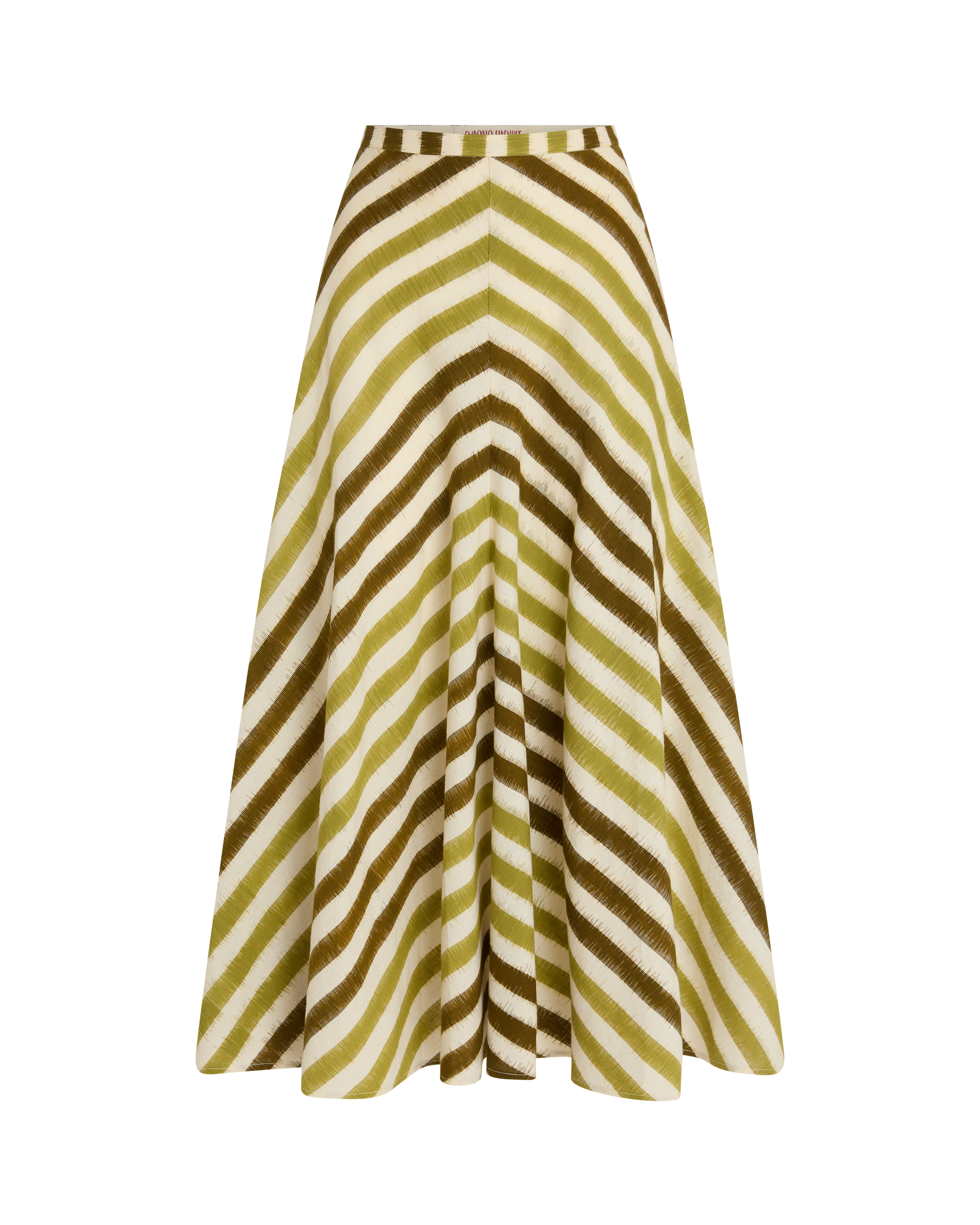 Marta long skirt in silk - Kiwi