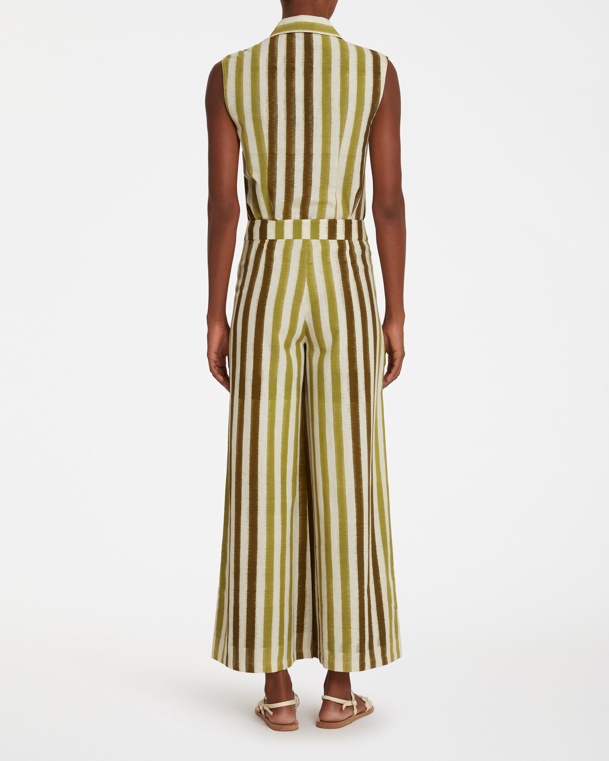 Adele trousers in linen - Kiwi