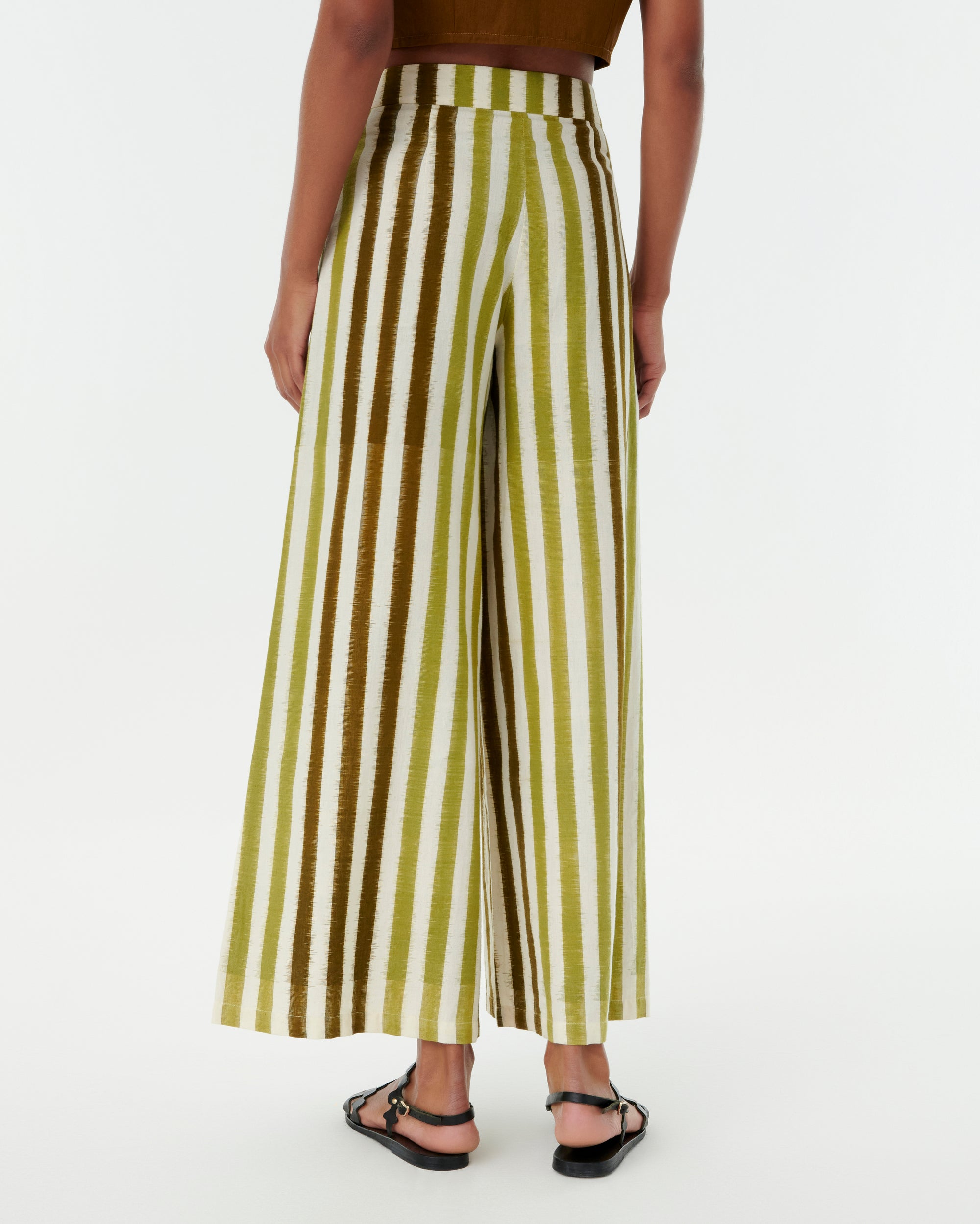 Adele trousers in linen - Kiwi