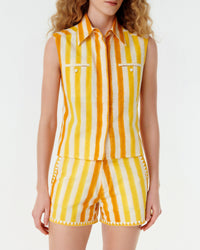 Ylenia top in linen - Mango