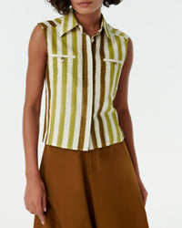 Top Ylenia en soie - Kiwi