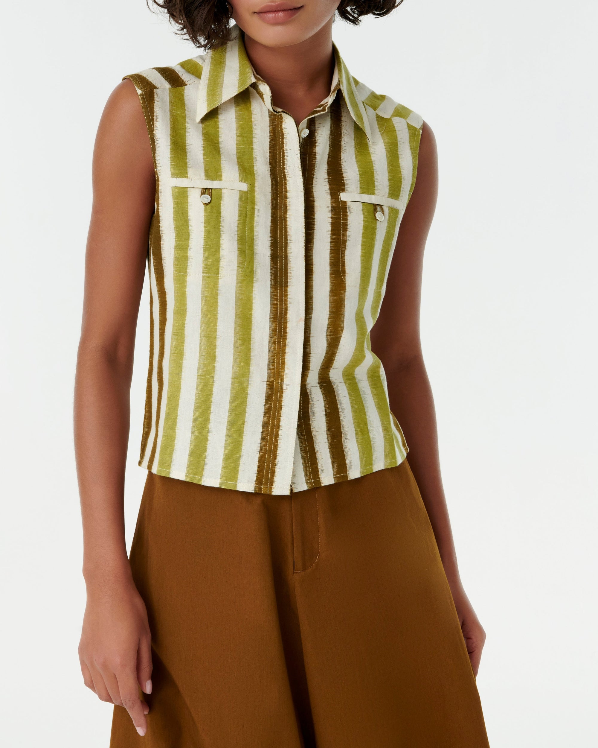 Top Ylenia en soie - Kiwi