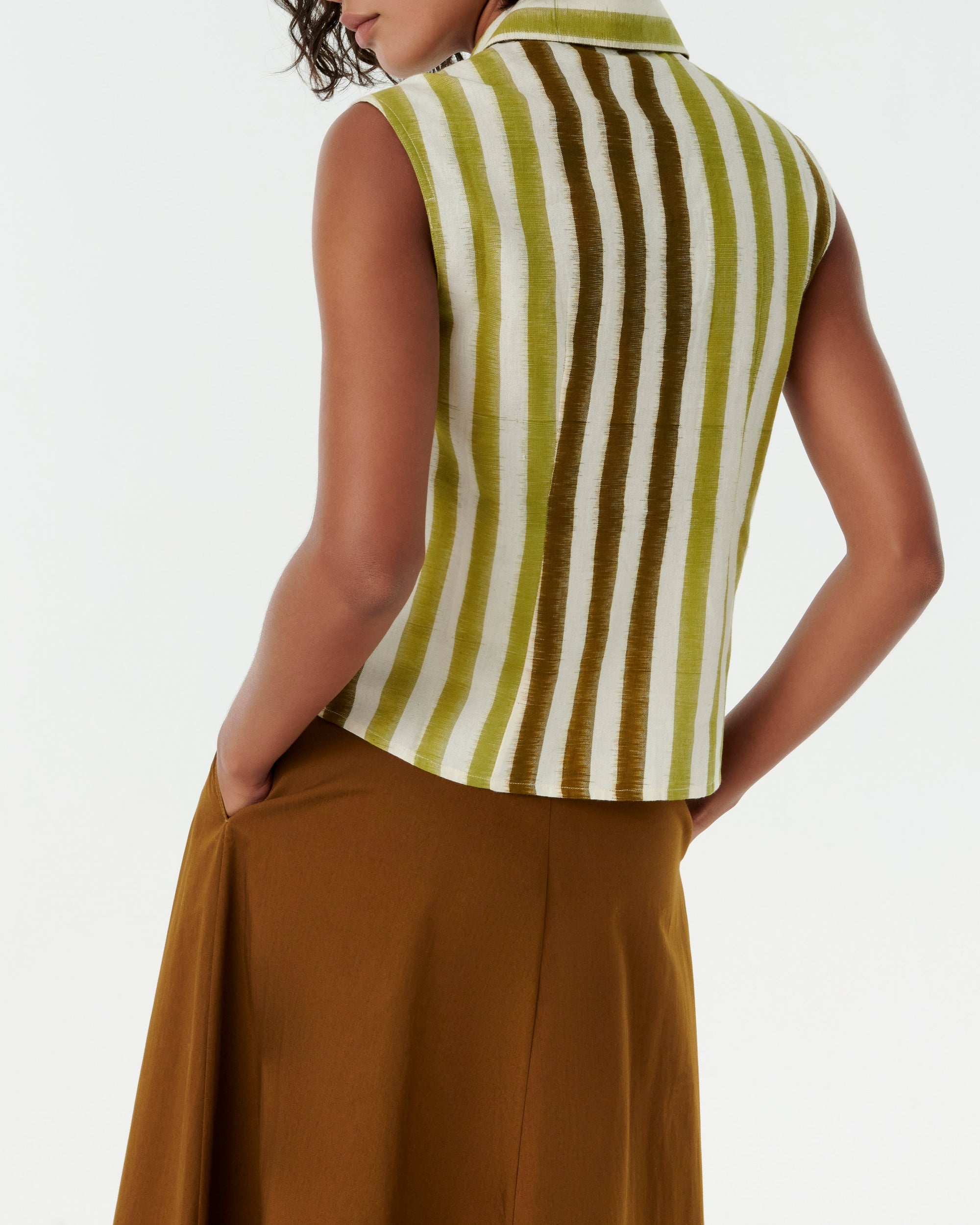 Top Ylenia en soie - Kiwi