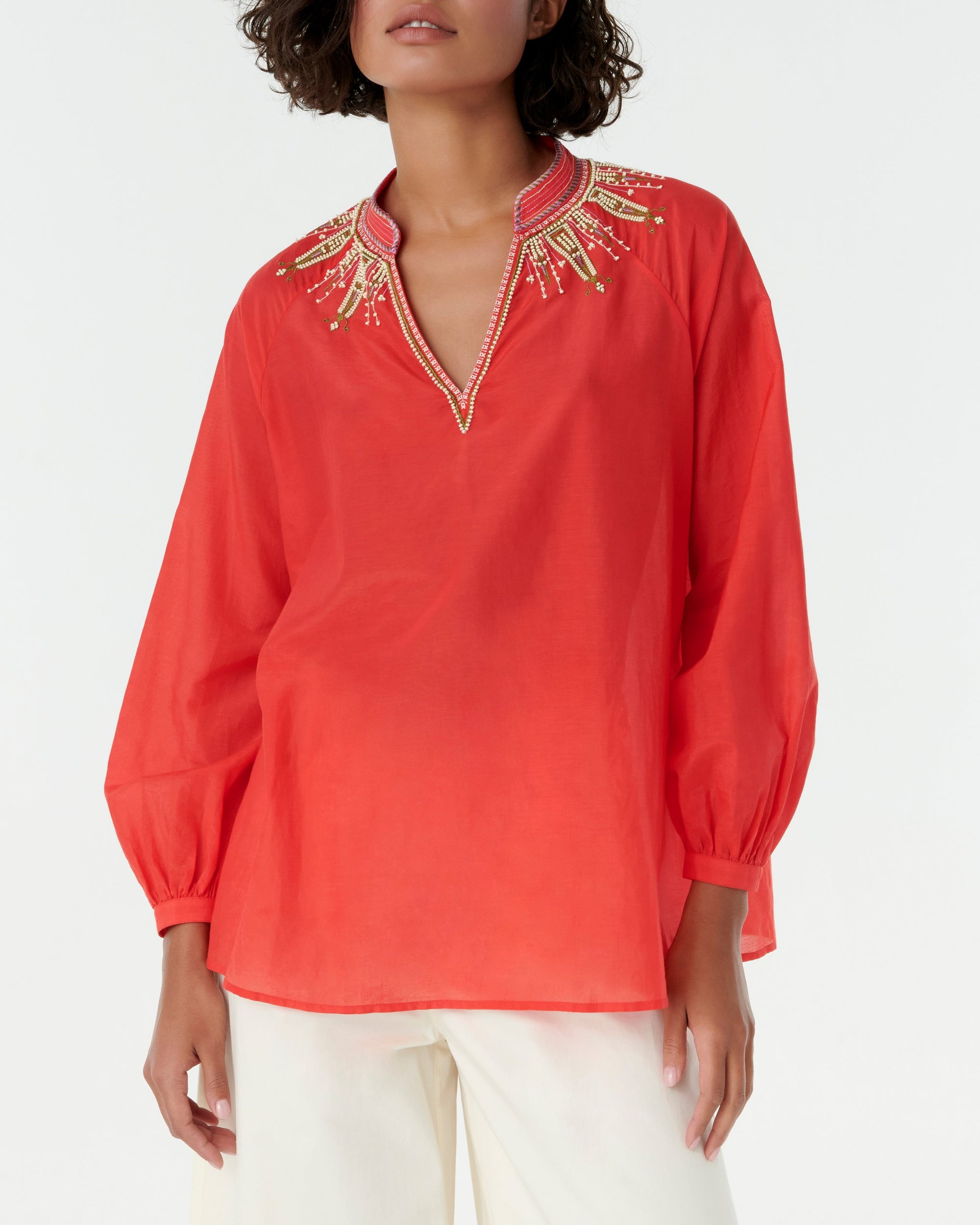 Blouse Ilizia en lin - Red