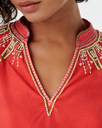 Blouse Ilizia en lin - Red