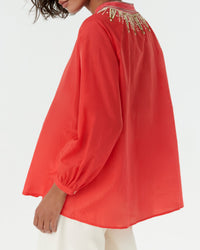 Blouse Ilizia en lin - Red