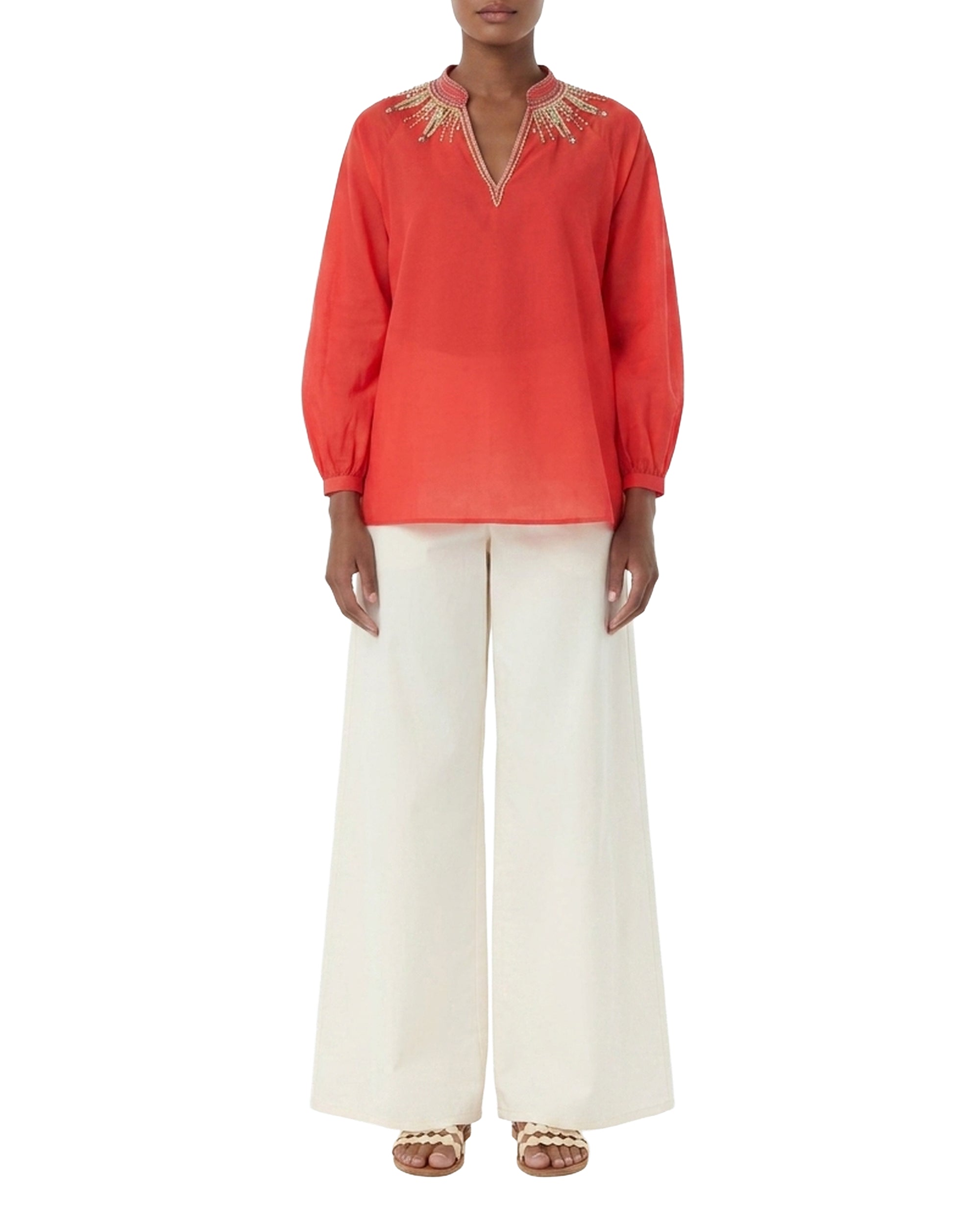 Blouse Ilizia en lin - Red