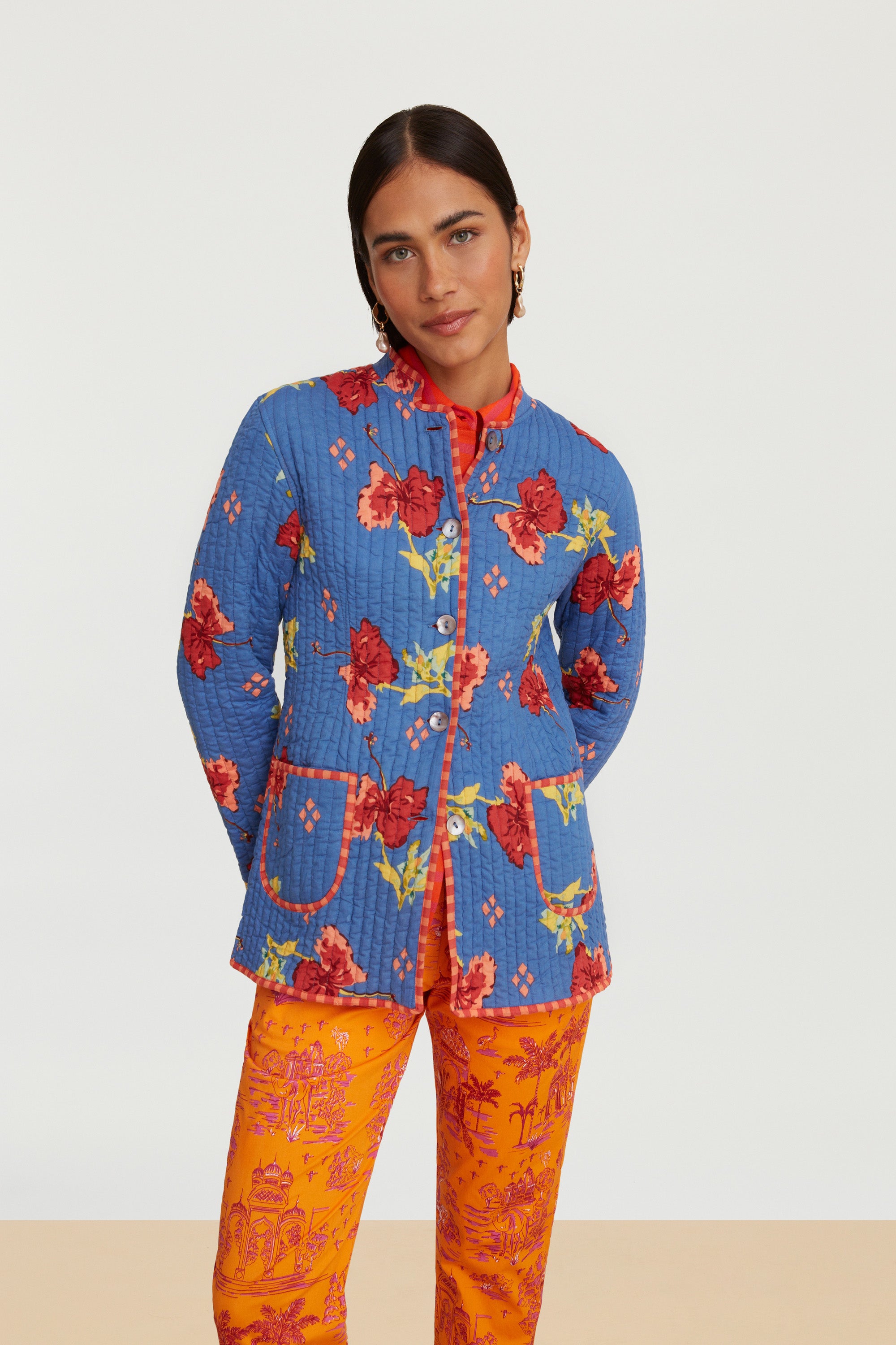 RECO PRIX : 245 // Reversible Jhodpuri Jacket Ibisco Royalblue