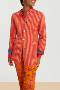 Reversible cotton Jhodpuri jacket - Blue