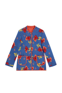 Reversible cotton Jhodpuri jacket - Blue