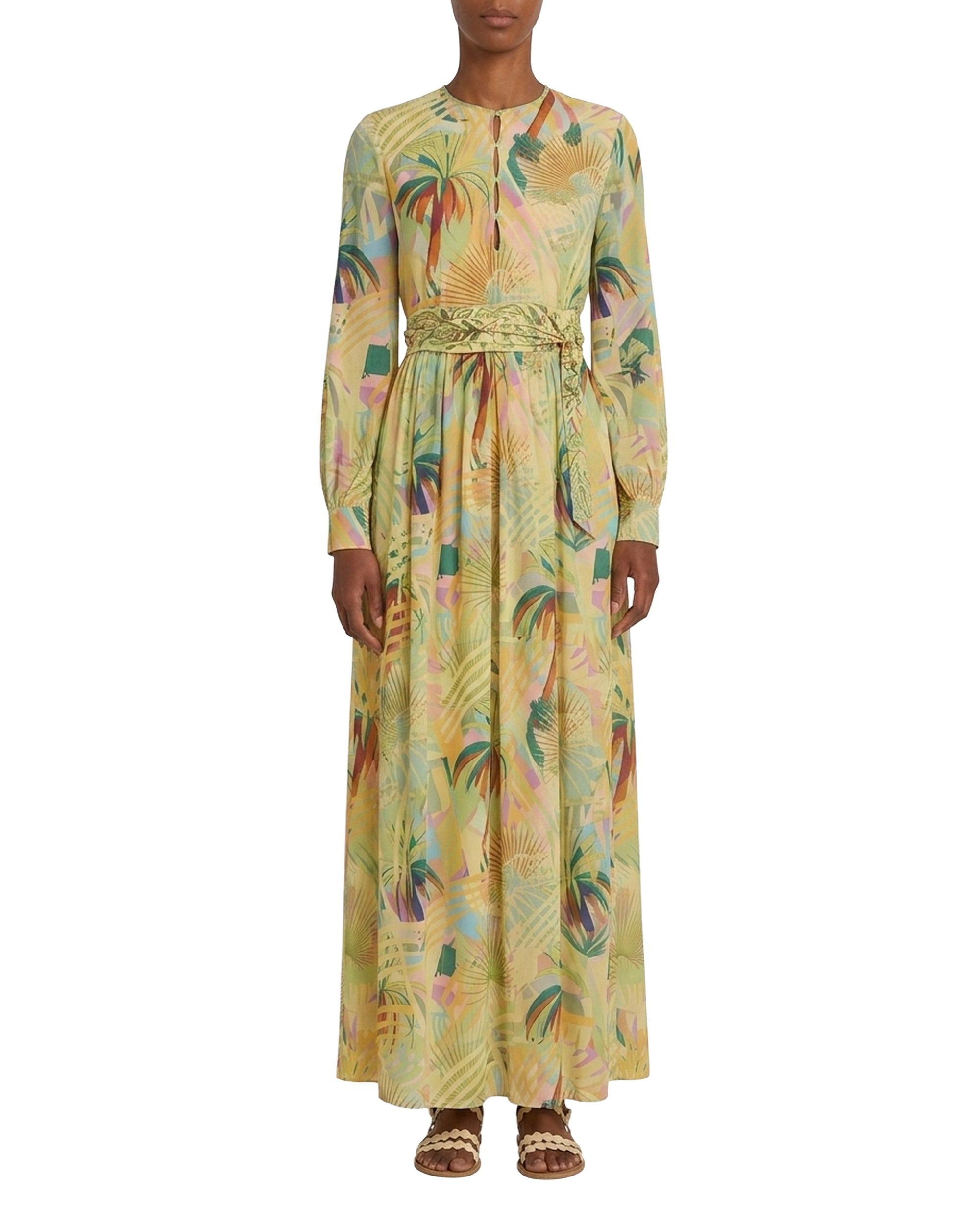 Giorgina silk maxi dress - Multicolour