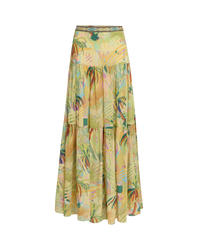 Jupe longue Audrey en soie - Multicolore