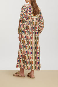 Khubani long cotton dress - Blue