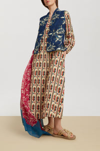 Khubani long cotton dress - Blue